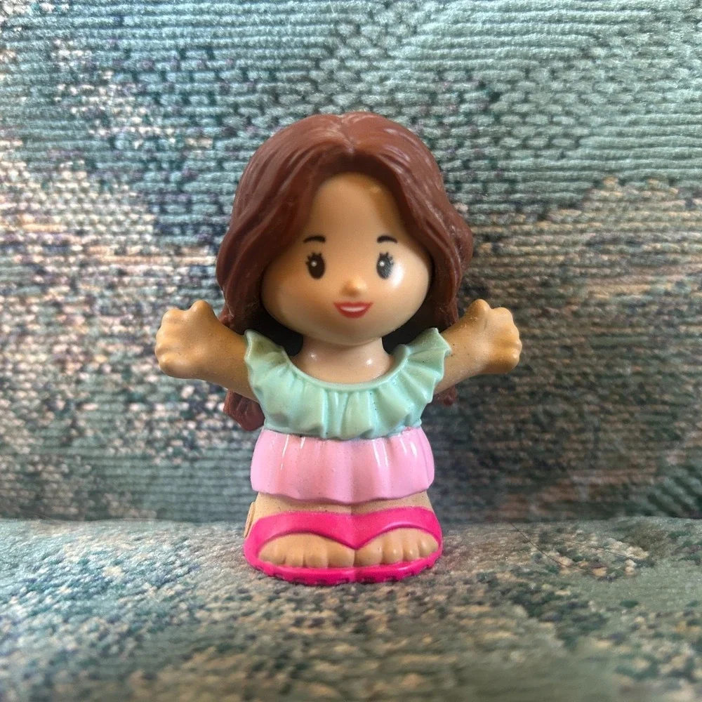 Lot Of 7 Fisher Price Little People Cinderella Elsa Barbie African Wheelchair